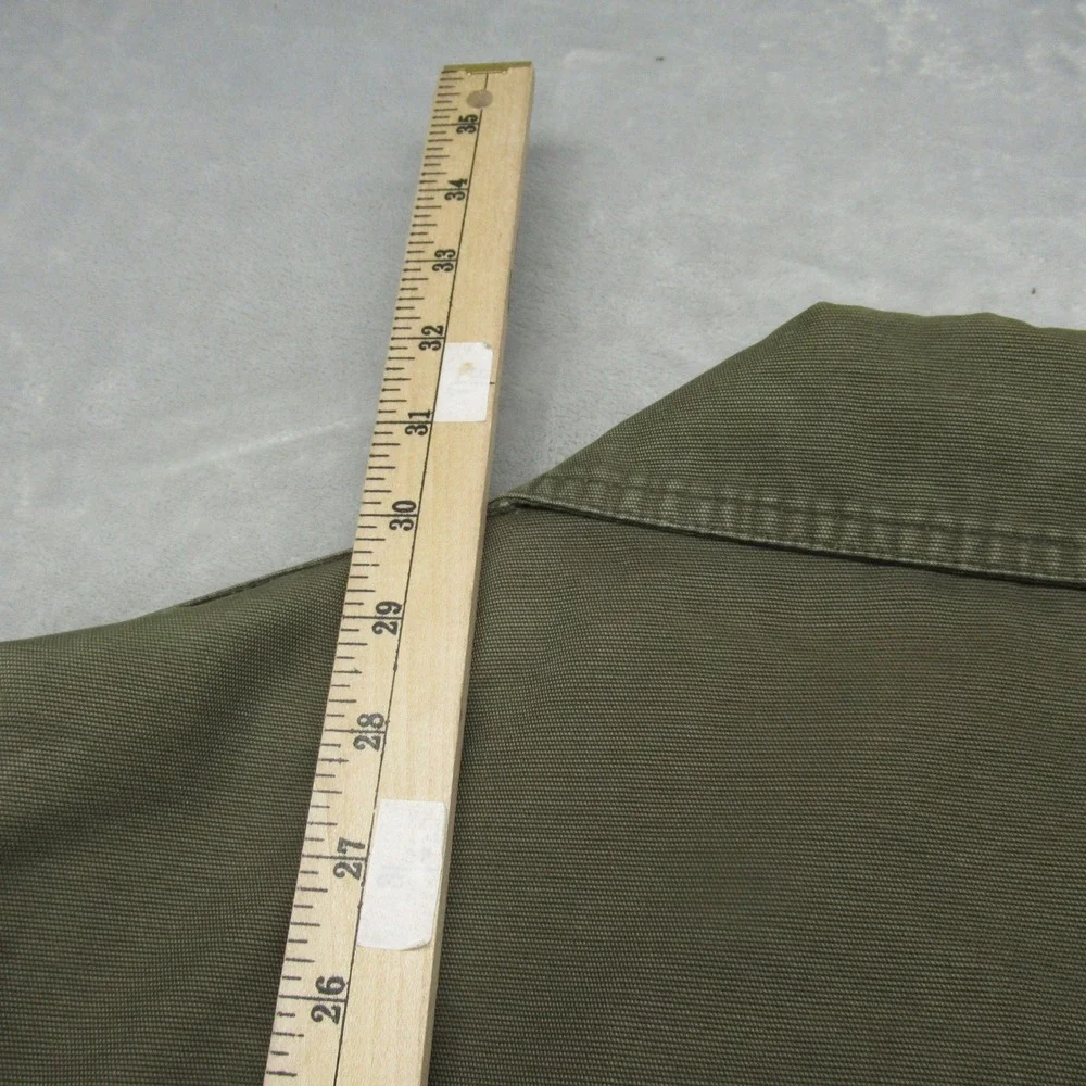 Eddie Bauer Field Jacket Mens Small Green Canvas Quilted Removable Utility Panel - Picture 16 of 16